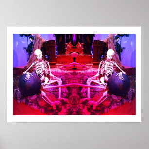 Póster Dos espeluznantes dibujos artísticos