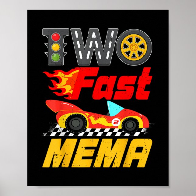Póster Dos familias de autos de Carreras Fast Mema Pit Cr (Frente)