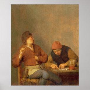 Póster Dos fumadores en un interior, 1643