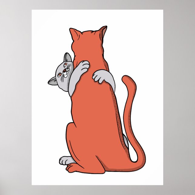 Póster Dos Gatos Abren Amistad (Frente)