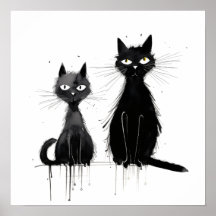 Dos gatos negros