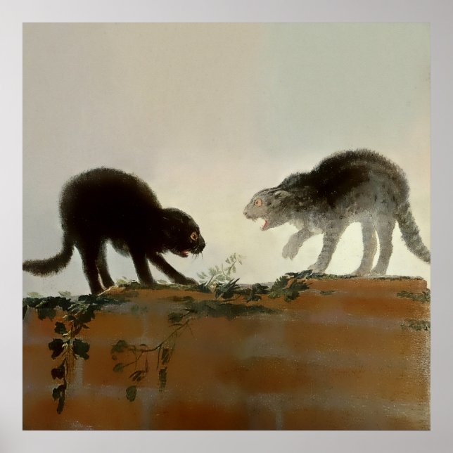 Póster “Dos Gatos Peleando” de Francisco Goya (Frente)