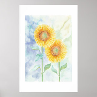 Póster Dos Girasoles