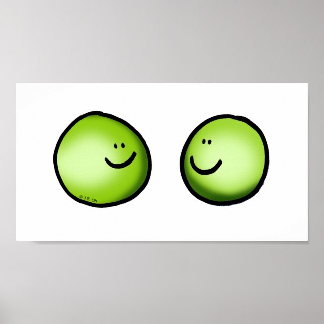 Póster Dos guisantes enamorados (Frente)