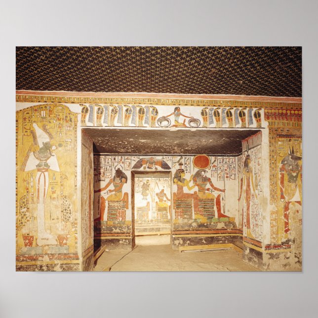 Póster Dos habitaciones de la tumba de Nefertari (Frente)