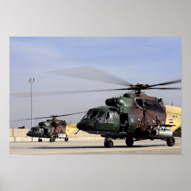 Póster Dos helicópteros de cadera Mi-17 iraquíes (Frente)