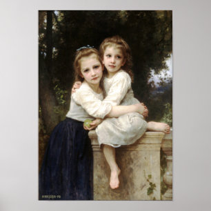 Póster Dos hermanas de William Bouguereau