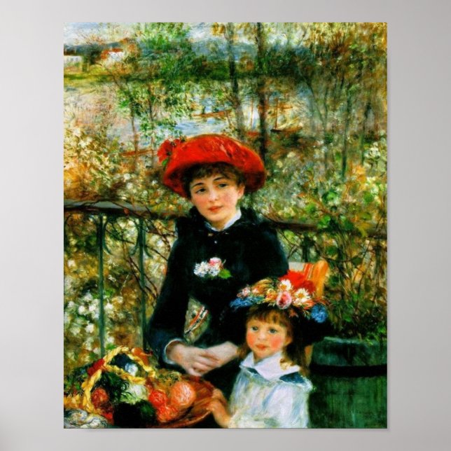 Póster Dos hermanas en la terraza de Renoir (Frente)