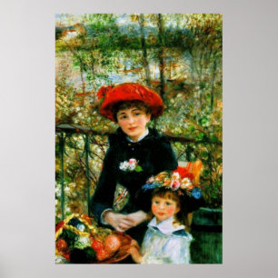 Póster Dos hermanas en la terraza de Renoir