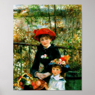 Póster Dos hermanas en la terraza de Renoir