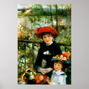 Póster Dos hermanas en la terraza de Renoir