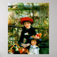 Dos hermanas en la terraza de Renoir
