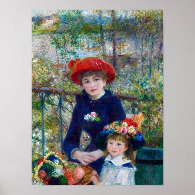 Póster Dos hermanas en la terraza de Renoir (Frente)