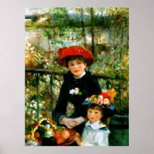 Póster Dos hermanas en la terraza por Renoir