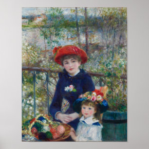 Póster Dos hermanas en la terraza por Renoir Imprimir
