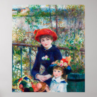 Póster Dos hermanas en la terraza, Renoir