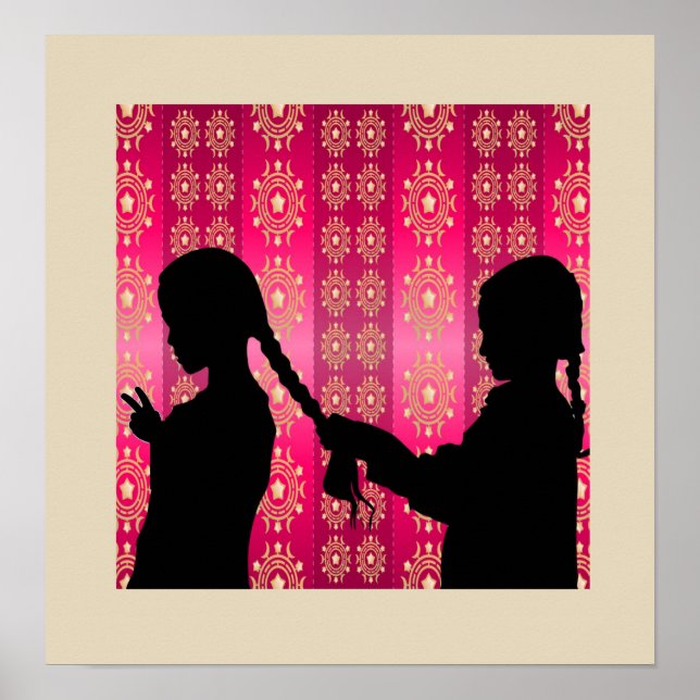 Póster Dos hermanas trenzas (Frente)