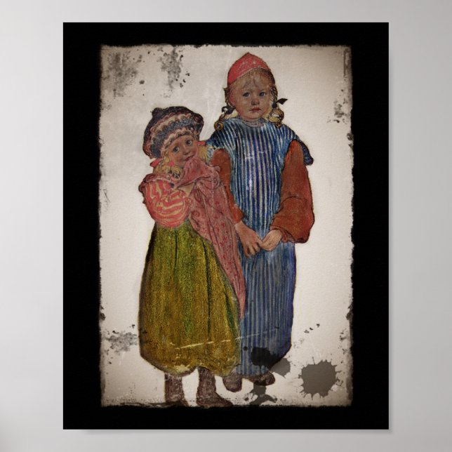 Póster Dos hermanitas de 1906 (Frente)