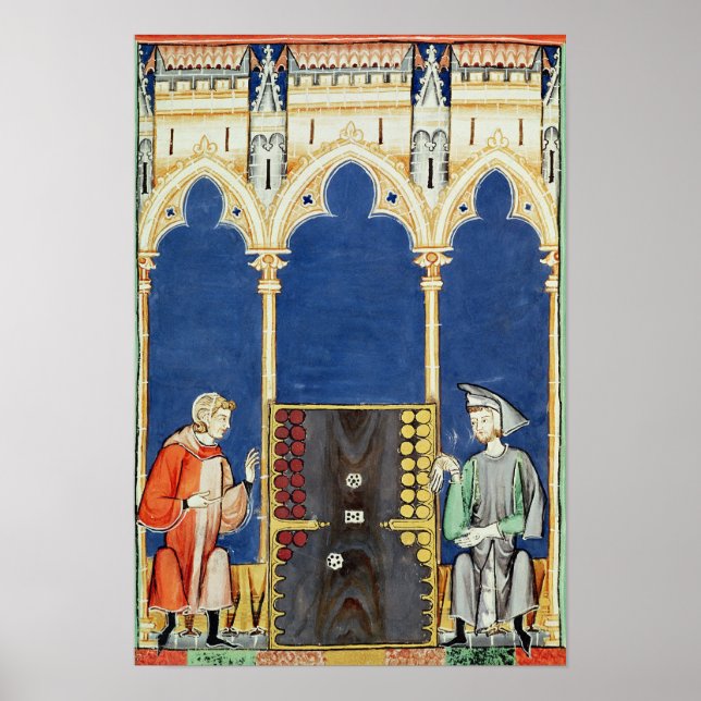 Póster Dos jugadores de Backgammon (Frente)