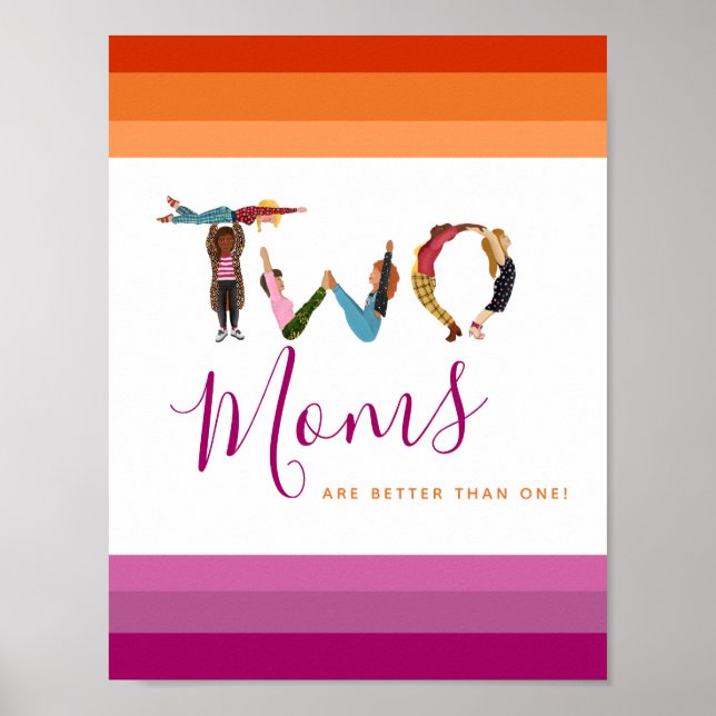 Póster Dos madres ricas son mejores que el día de la madr (Frente)