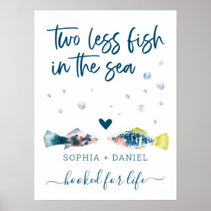 Póster Dos Menos Peces En El Mar Bodas Bienvenida 27x40