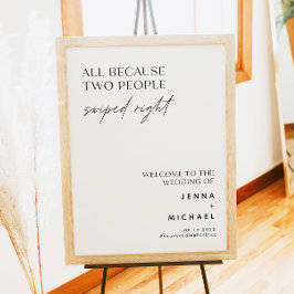 Póster Dos minimalistas nadaron Rótulo derecho