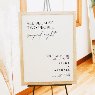 Póster Dos minimalistas nadaron Rótulo derecho