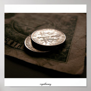 Póster Dos monedas de diez centavos