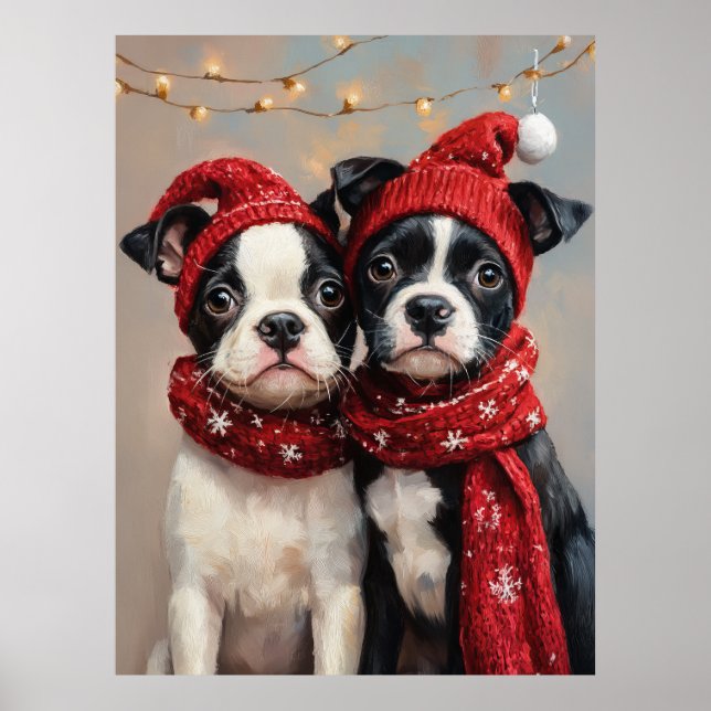 Póster Dos Navidades cachorros (Frente)