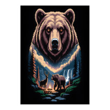 Dos osos en el bosque oscuro