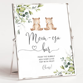 Póster Dos osos gemelos eucaliptus Mom-osa bar