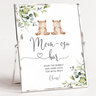 Póster Dos osos gemelos eucaliptus Mom-osa bar