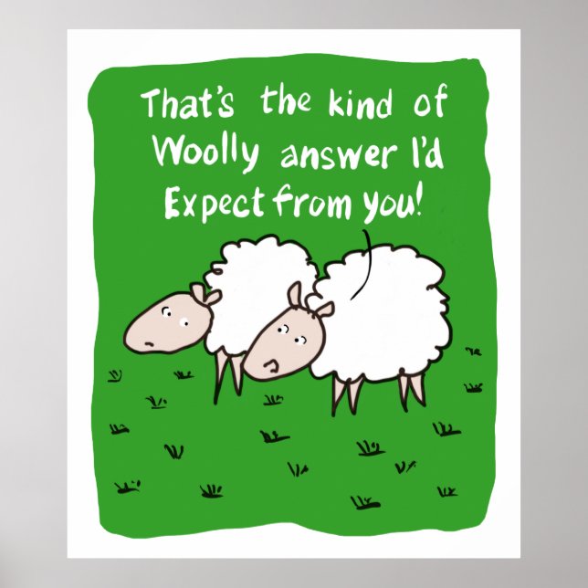 Póster Dos ovejas chateando en un campo (Frente)