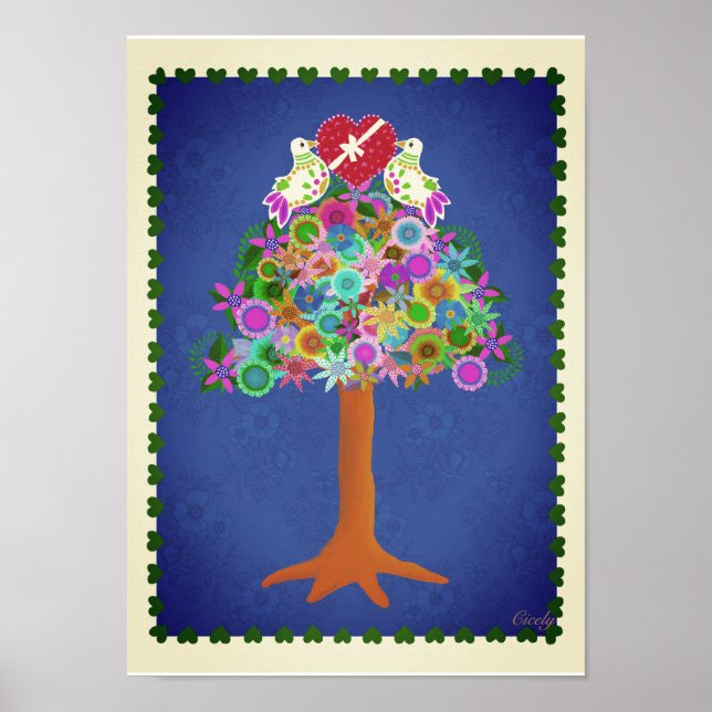 Póster Dos palomas de tortuga 10x14 poster (Frente)