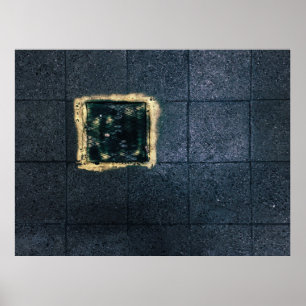 Póster Dos paneles de madera negra y marrón