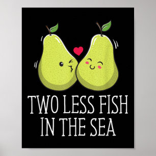 Póster Dos Pescados Menos En El Mar Boda Pun Bride Y Gro