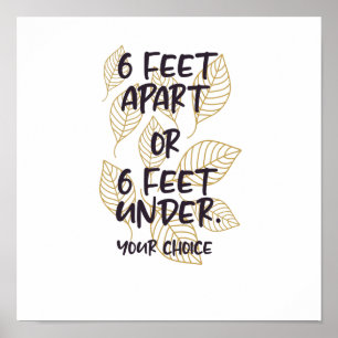 Póster Dos pies por pieza o dos pies por debajo