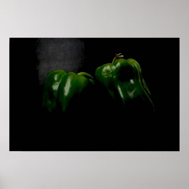 Póster Dos pimientos verdes wapcna (Frente)