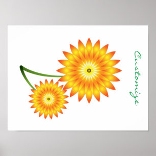 Póster Dos plantas de girasol Thunder_Cove