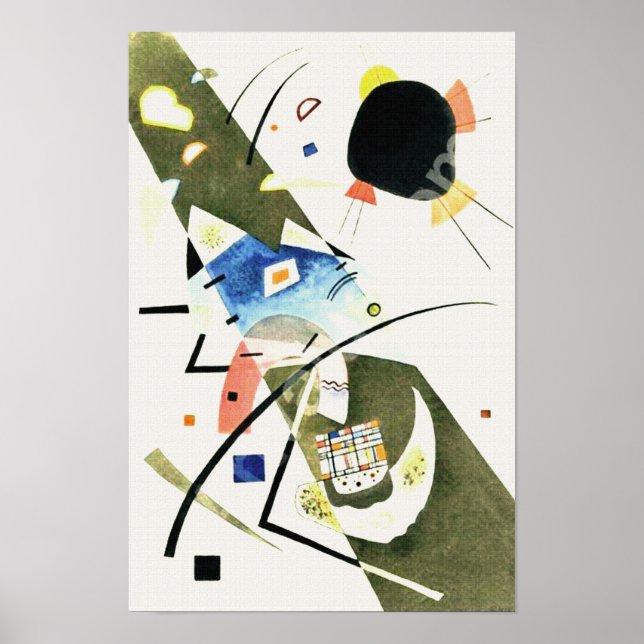 Póster Dos puntos negros - Kandinsky (Frente)