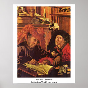 Póster Dos recaudadores de impuestos de Marinus Van