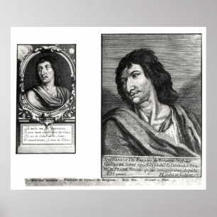 Póster Dos retratos de Savinien Cyrano de Bergerac