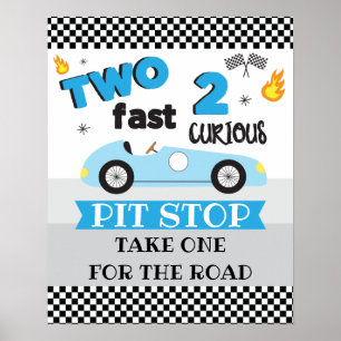 Póster Dos Rótulos Racecar Rápido 2 Curioso