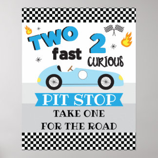 Póster Dos Rótulos Racecar Rápido 2 Curioso