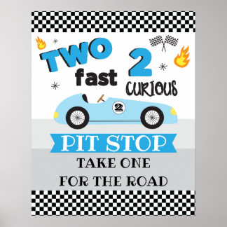 Póster Dos Rótulos Racecar Rápido 2 Curioso