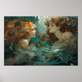 Póster Dos sirenas hablando
