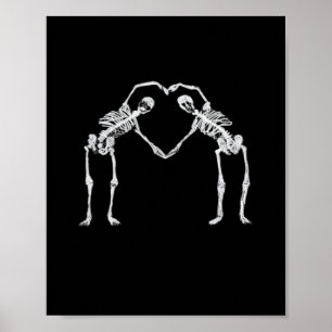 Póster Dos Skeleton Hearts Hands Classic