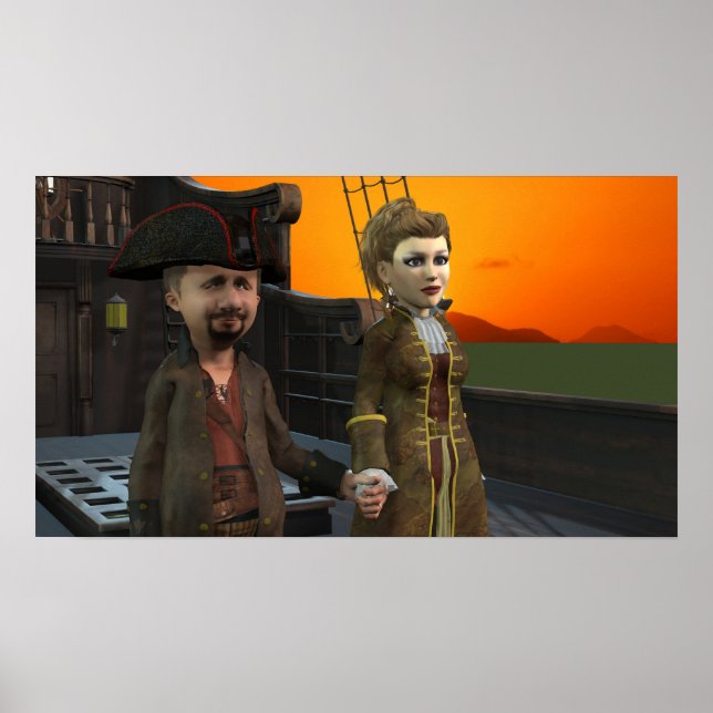 Póster Dos Sobre La Cubierta - Pequeño Poster (Frente)