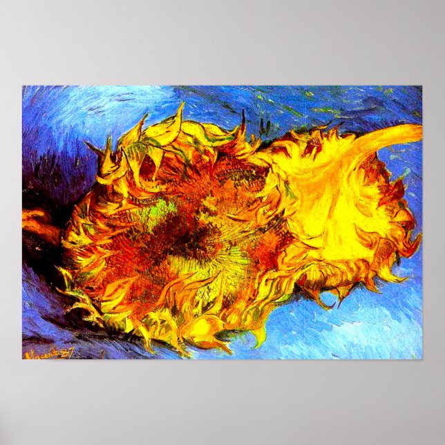 Póster Dos Sunflowers Van Gogh (Frente)