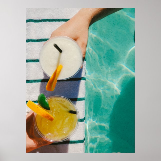 Póster Dos tazas de jugo (Frente)